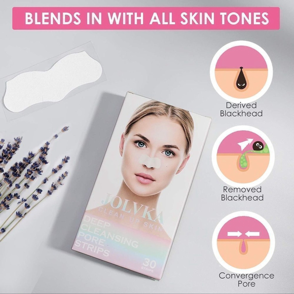 jolvka Blackhead Deep Cleansing Pore Strips For Nose 30 Pieces - Picture 2 of 6